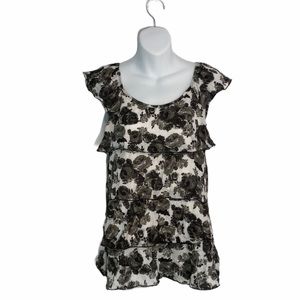 Dress Barn Layered Ruffle Sleeveless Top